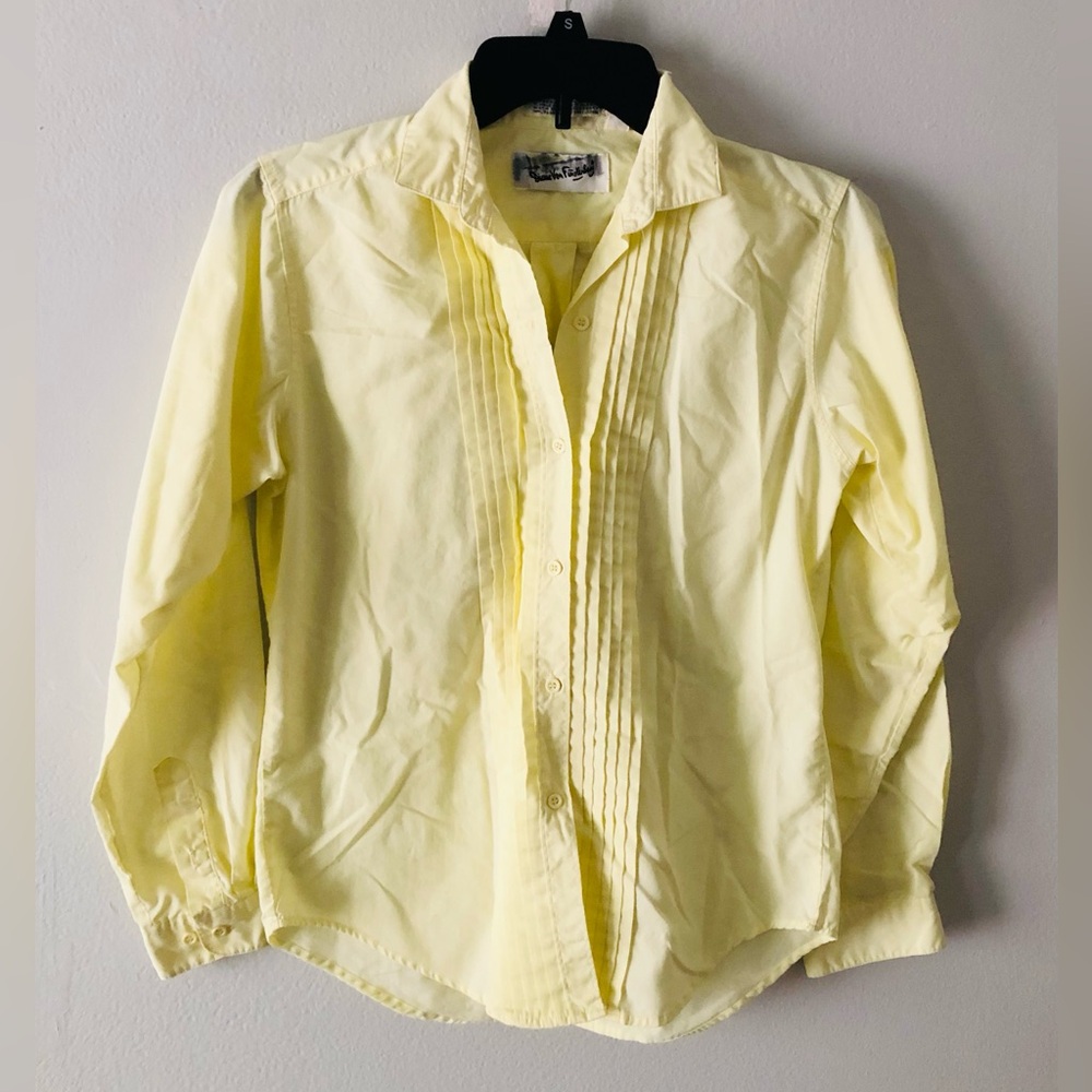 VTG Diane Von Furstenberg Pleated Button-Up Shirt